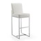 Manhattan Comfort Element 29" Faux Leather Bar Stool in Pearl White and Polished Chrome (Set of 2) 2-BS010-PW - alternate 6